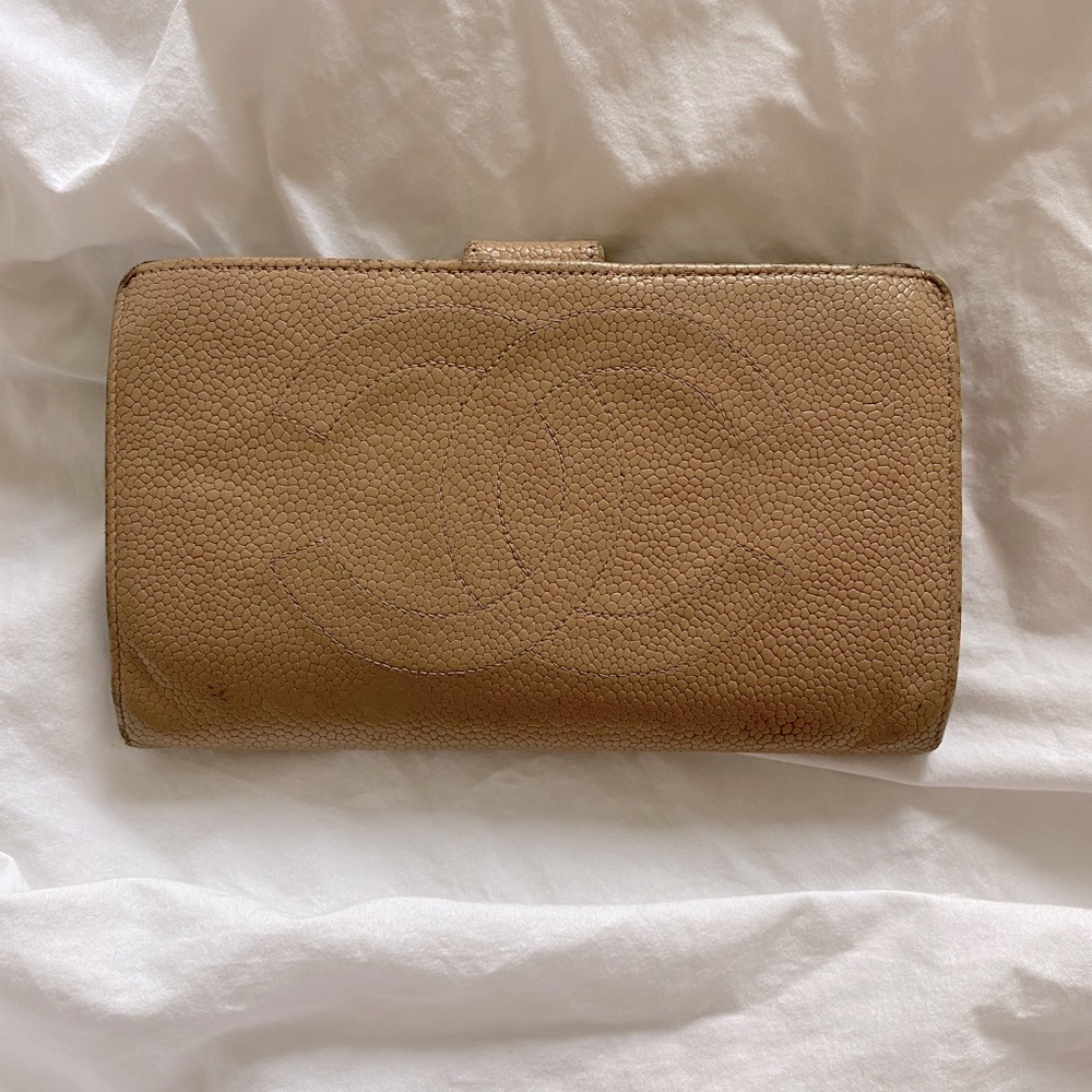 Vintage Chanel Timeless CC Caviar Wallet